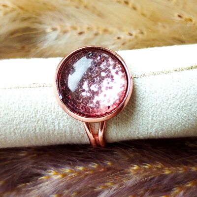 Funkelnder Glam-Chic-Ring – Pink, Gold oder Silber