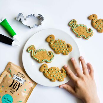 Kit de pâtisserie et de bricolage de biscuits dinosaures 4