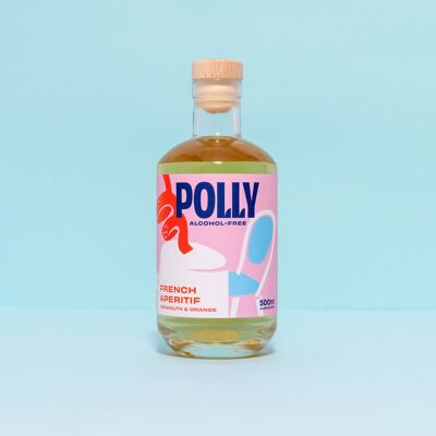 POLLY French Aperitif, aperitivo analcolico (alternativa all'assenzio), bottiglia da 500ml