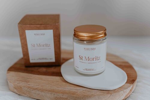 St Moritz - Bougie de luxe cire végétale et parfum sans CMR