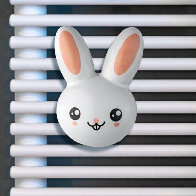 Clock bunny hanger for radiators and towel warmers