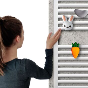 Ensemble de cintres pour radiateurs et sèche-serviettes Moonstone, Clock bunny et Carrot 5