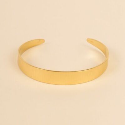 Adjustable gold bangle bracelet