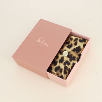 Bali clutch - leopard pattern - genuine cowhide leather made in Italy 3