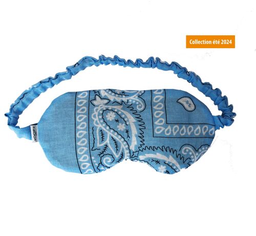 Masque yeux chauffant et réfrigérant - Bandana Bleu