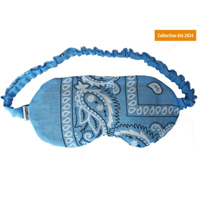 Heated/cooling eye mask - blue bandana