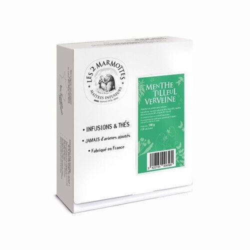 Boîte 100 sachets - Menthe Tilleul Verveine