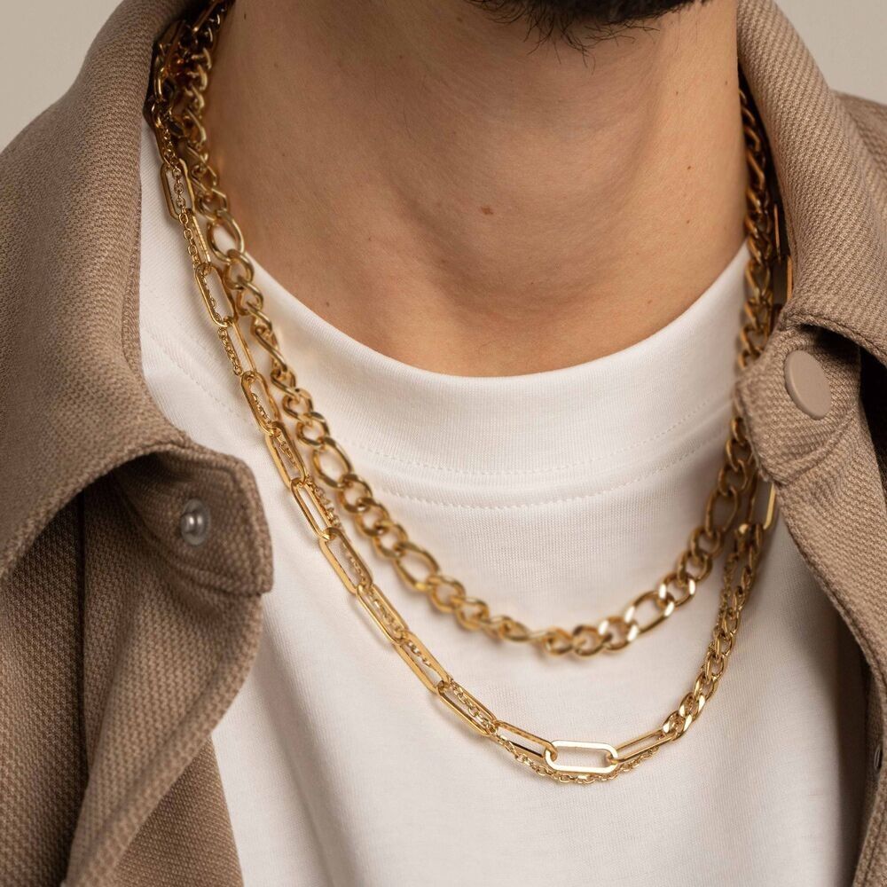 Charlie-Halskette – Unisex-Typ, ovales Netz, Sträflings- und Panzerkette