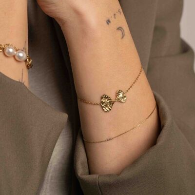 Sierra bracelet - double ginko leaf