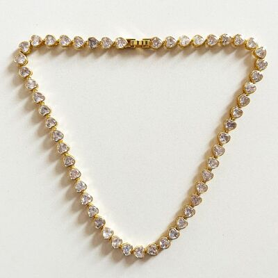 COLLAR MULTICOrazones Chapado en oro 18k cod.1