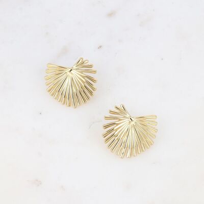 Maïna chip earrings - palm leaf