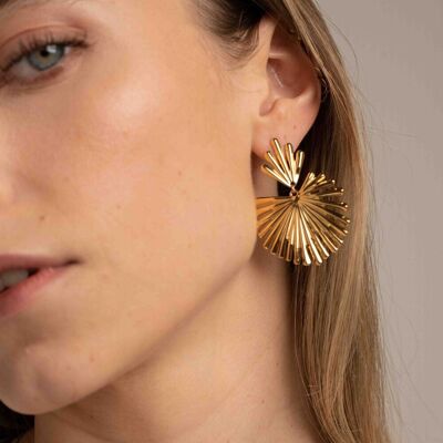 Aéline dangling earrings - double palm leaf