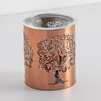 Brûle parfum Série Metally – Arbre Sacré – Motif Original – Diffusion Saine – en Métal et Verre – Décoration d’Intérieur – Idée Cadeau 4