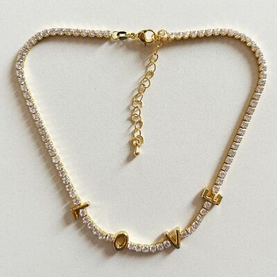 TENNIS LOVE NECKLACE 18k Gold plated