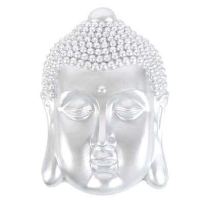 Silberne Buddha-Kopf-Plakette