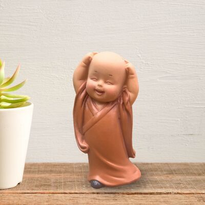 Statuetta Baby Bonze Piccolo Burlone – Portafortuna – Decorazione Zen e Feng Shui – Per creare un'atmosfera rilassante e spirituale – Idea regalo decorativa