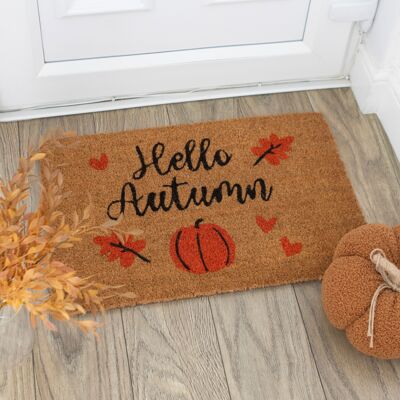 Natural Hello Autumn Doormat