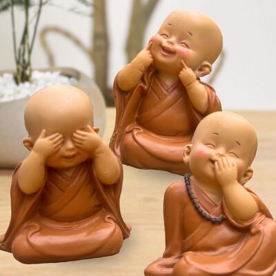 Trio de Statue Bonze – Porte Bonheur - Décoration Zen et Feng Shui – Pour instaurer une atmosphère apaisante et spirituelle – Idée Cadeau Déco