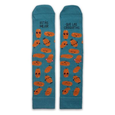UO Funny socks with message "You are better than croquettes" - low impact