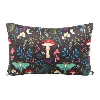 Coussin rectangulaire imprimé forêt sombre 40 cm