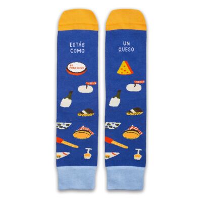 UO Funny socks with message "You're like a cheese"