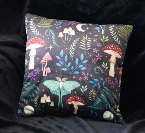 35cm Square Dark Forest Print Cushion