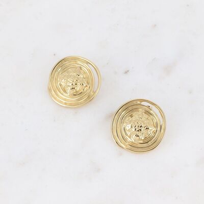 Kaïra stud earrings - swirl and floral heart