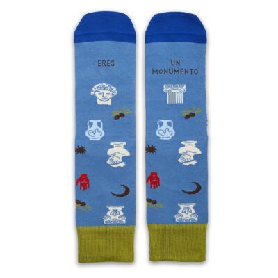 Chaussettes amusantes UO avec message « You Are a Monument »