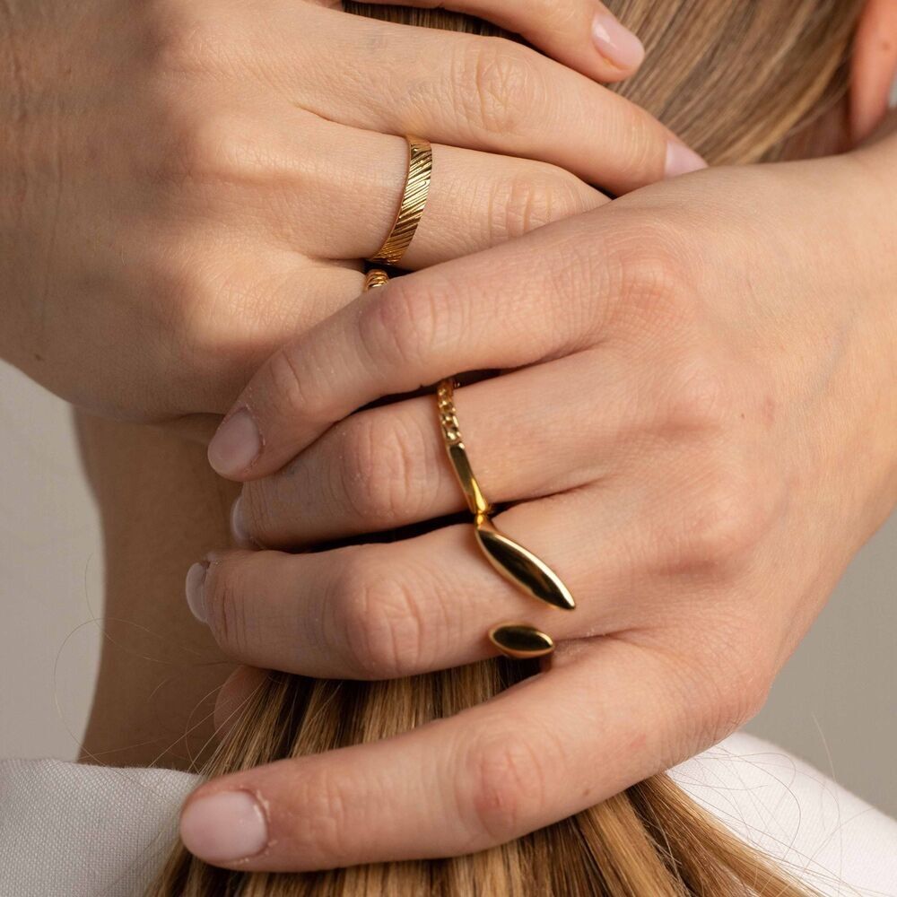 Feiner Félicitia-Ring – Netzring und glatter Stab