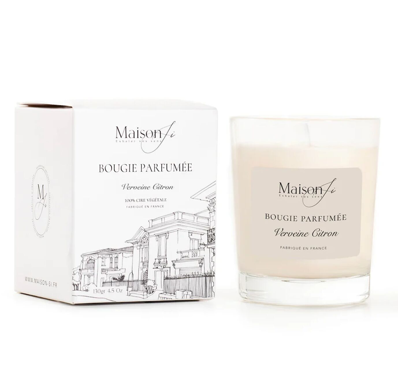 Vela perfumada de hierbaluisa