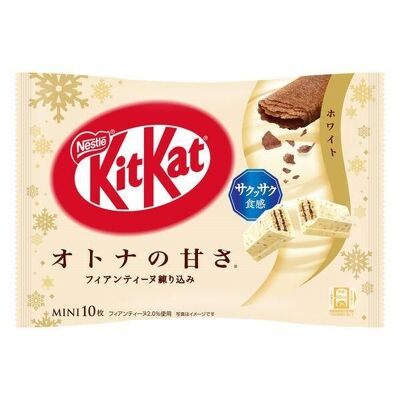 Japanisches Kit Kat in der Packung – weiße Schokoladen-Feuilletine, 116 g