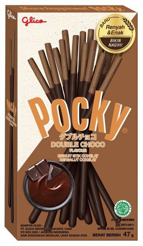 Pocky Biscuit Stick Double choco - Chocolat double, 47G