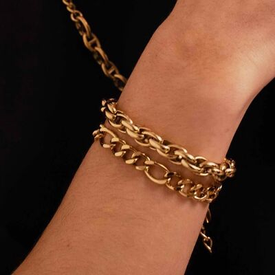 Sam bracelet - unisex type - figaro mesh - 2 sizes (S & M)