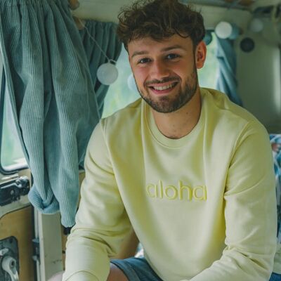 Yellow aloha unisex sweatshirt