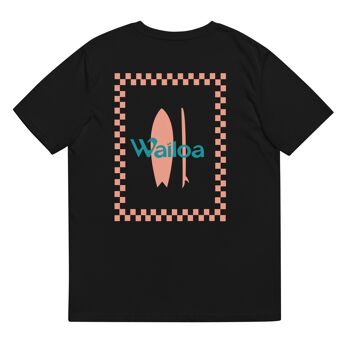 T-shirt unisex coton bio carreaux/surf Waïloa 5