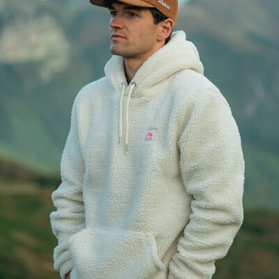 Sudadera sherpa unisex crudo