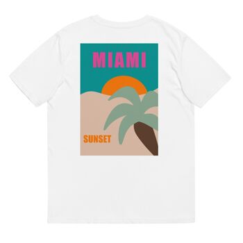 T-shirt unisex Miami Vibes coton bio blanc 3