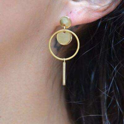GAÏA Ohrringe – goldfarbener Edelstahl