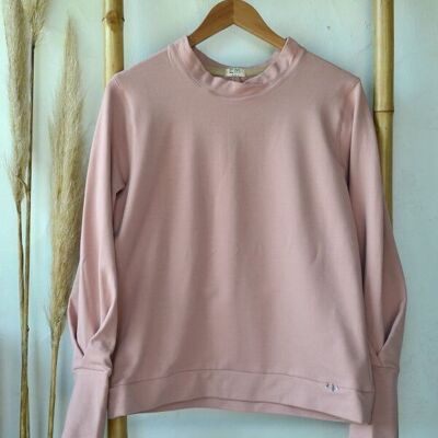 Bohemian organic cotton sweatshirt - EMMA old pink sweatshirt