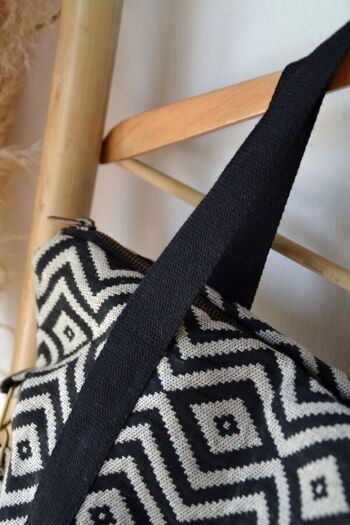 Sac à main EMIL - Motif ethnique noir 6