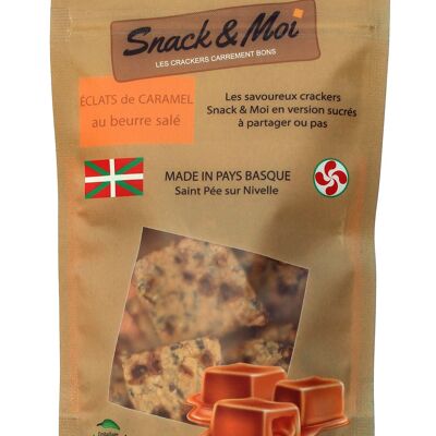 Sweet organic crackers with salted butter caramel 100 grs