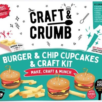 Burger & chips cupcake kit