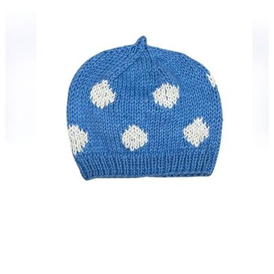 Baby 6-12M Spotty Hat Blue