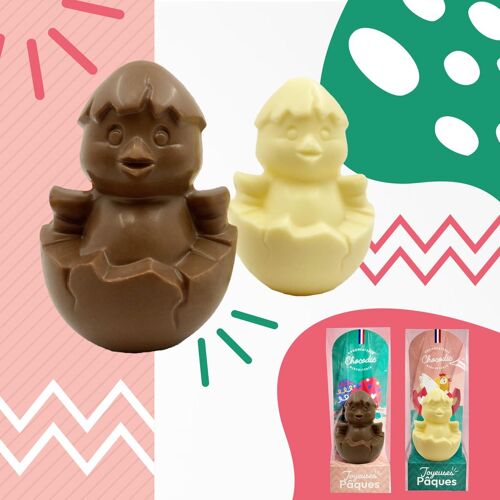 Chocodic - Calimero en chocolat lait ou blanc - Chocolat de Pâques