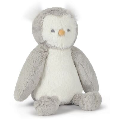 Ultra soft owl plush toy 33 cm - White/Grey