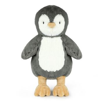 Peluche ultra douce pingouin 35 cm - Gris/Blanc 2