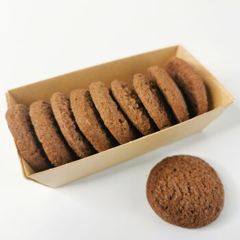 Biscuits Bio Chocolat Ecorces d'Orange - Barquette individuelle de 65g