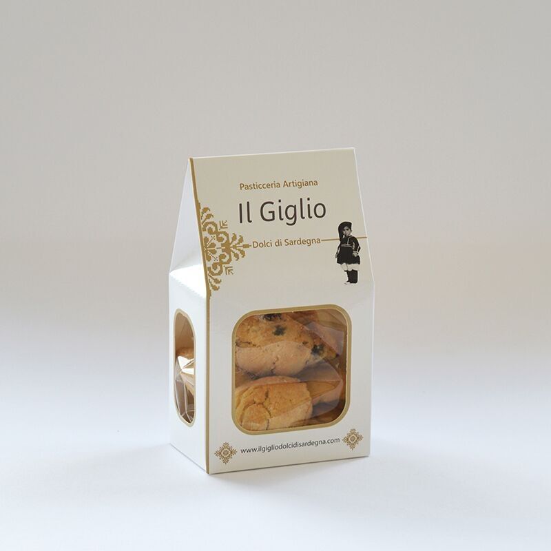PAPASSINI SENZA GLASSA - Biscotti Artigianali della tradizione Sarda con mandorle e uvetta