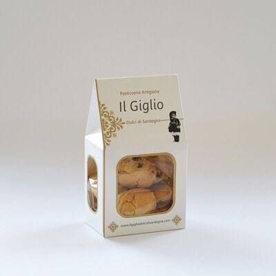 PAPASSINI WITHOUT ICING - Traditional Sardinian artisan biscuits with almonds and raisins