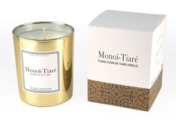 Bougie parfumée en verre doré – Monoï 2